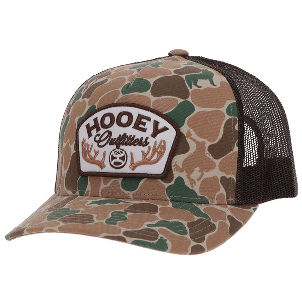 HOOEY "OUTFITTERS" CAMO BROWN - HATS CAP  - 6026T-CABR