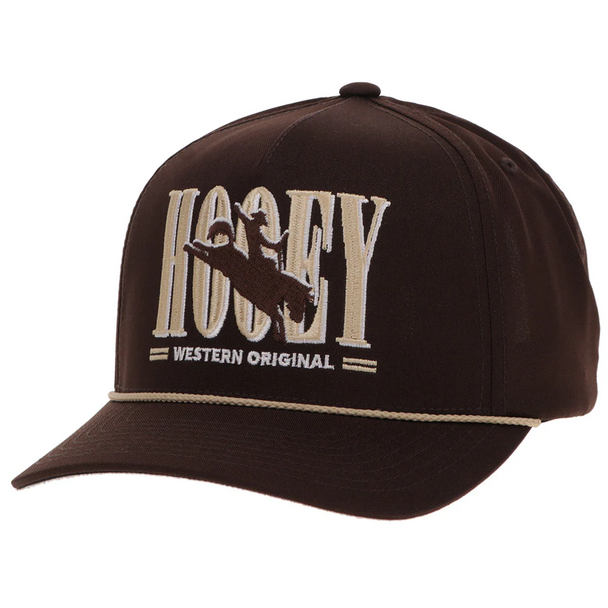 HOOEY "WILD RIDE" BROWN EMBROIDERED - HATS CAP  - 2569T-BR