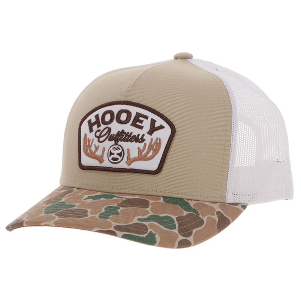 HOOEY "OUTFITTERS" TAN WHITE CAMO - HATS CAP  - 6026T-TNWH