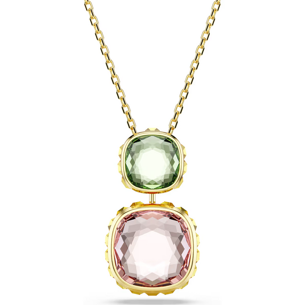SWAROVSKI CHROMA PENDANT CUSHION GOLD - ACCESSORIES JEWELRY NECKLACE - 5692496