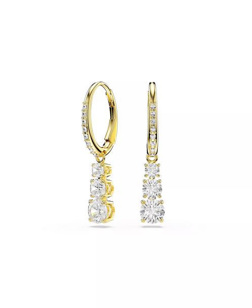 SWAROVSKI STILLA ATTRACT GOLD TONE HOOP - ACCESSORIES JEWELRY EARRINGS - 5734480