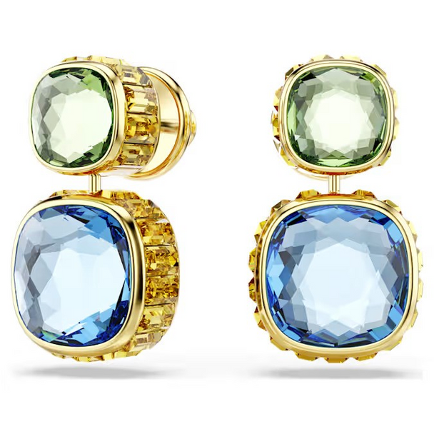 SWAROVSKI CHROMA MULTICOLORED GOLD-TONE - ACCESSORIES JEWELRY EARRINGS - 5721610