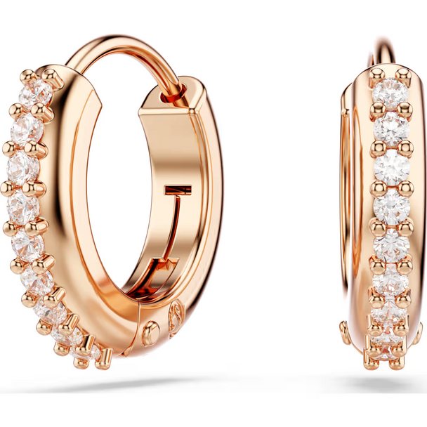SWAROVSKI MATRIX HOOP ROSE GOLD TONE - ACCESSORIES JEWELRY EARRINGS - 5701601