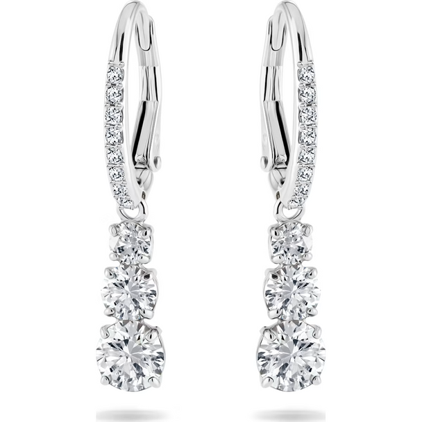 SWAROVSKI STILLA ATTRACT HOOP WHITE - ACCESSORIES JEWELRY EARRINGS - 5689706