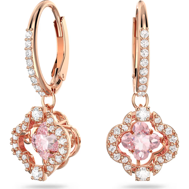 SWAROVSKI UNA DROP CLOVER PINK - ACCESSORIES JEWELRY EARRINGS - 5604198