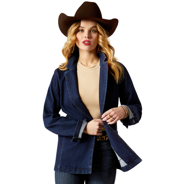 ARIAT DENIM BLAZER MIDNIGHT - LADIES JACKET  - 10053928