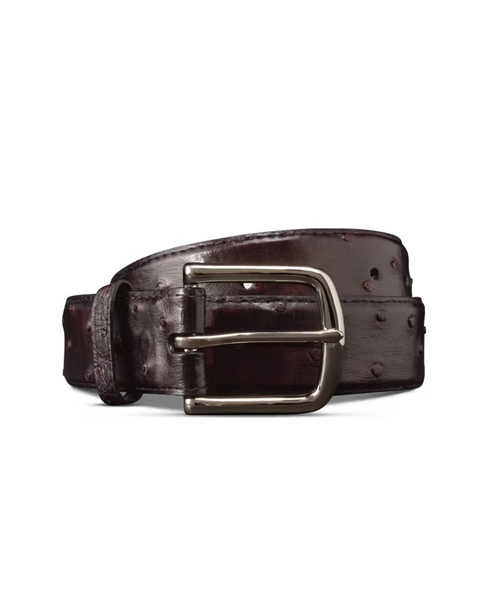 TECOVAS OSTRICH BELT II BLACK CHERRY - ACCESSORIES BELT MEN - M30342BCH