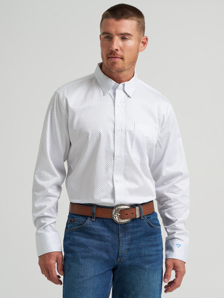 WRANGLER CODY JOHNSON WHITE PRINT - MENS SHIRT  - 112374487