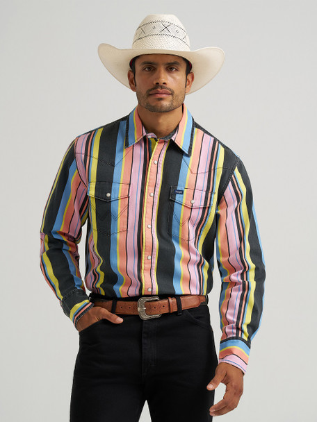 WRANGLER VINTAGE INSPIRED BLACK MULTI - MENS SHIRT  - 112374803