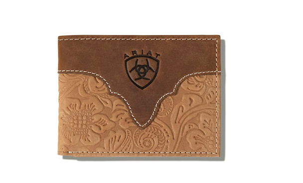 ARIAT BIFOLD FLORAL EMBOSSED BROWN - ACCESSORIES WALLET  - A3555702