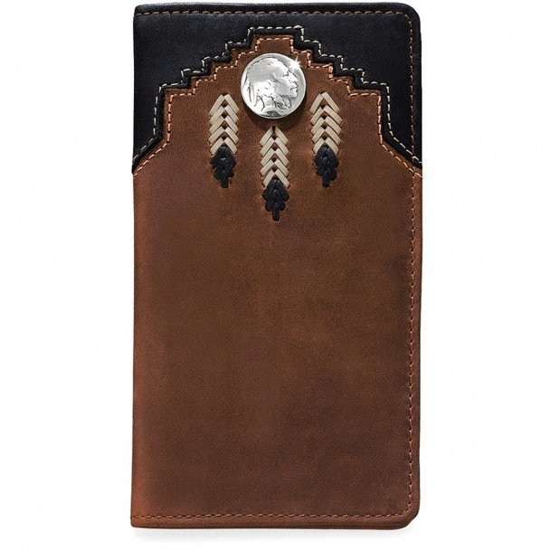 SILVER CREEK CHIEFTAIN FEATHER RODEO BROWN - ACCESSORIES WALLET  - 06269