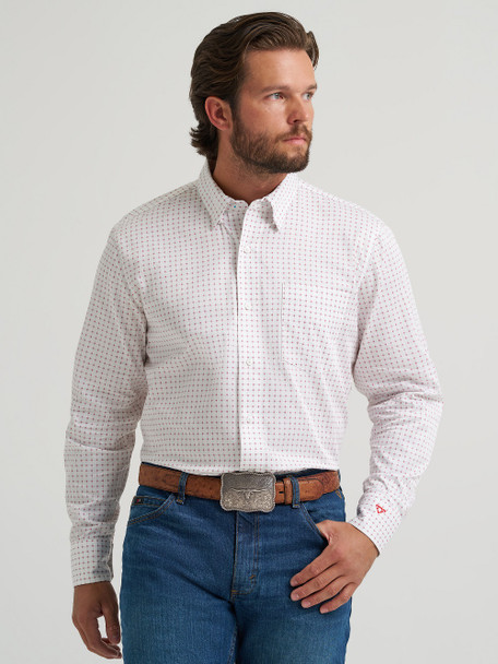 WRANGLER CODY JOHNSON CLASSIC RED WHITE - MENS SHIRT  - 112374478