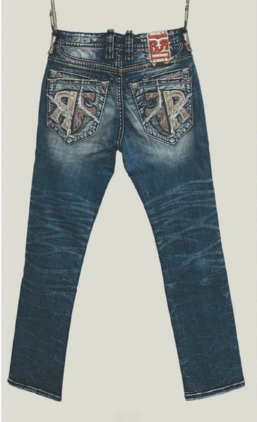 ROCK REVIVAL MERLOT J202 STRAIGHT - MENS JEANS  - RP5673J202R