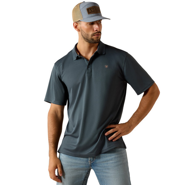 ARIAT TEK POLO DARK SLATE CLASSIC - MENS POLO  - 10071396