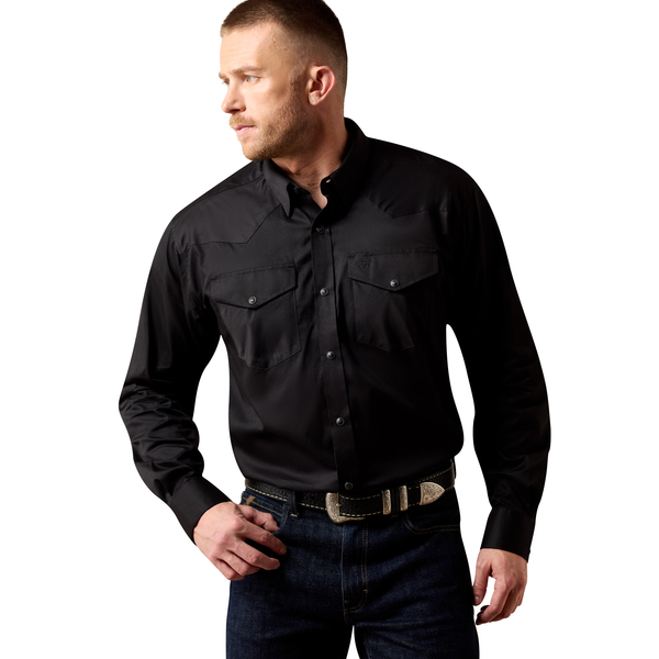 ARIAT LIGHTWEIGHT TWILL CLASIC BLACK - MENS SHIRT  - 10071237