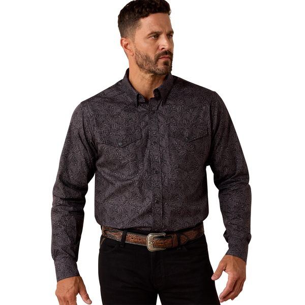 ARIAT WF ALLEN FITTED SNAP BLACK - MENS SHIRT  - 10071023