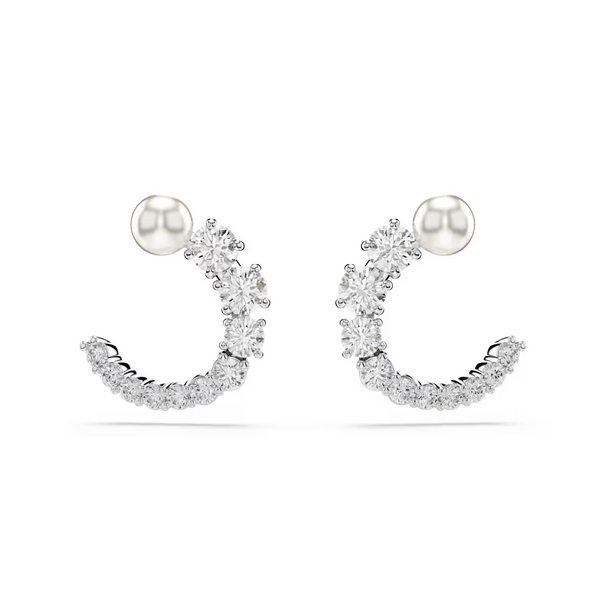 SWAROVSKI MATRIX HOOP CRYSTAL PEARL - ACCESSORIES JEWELRY EARRINGS - 5701602