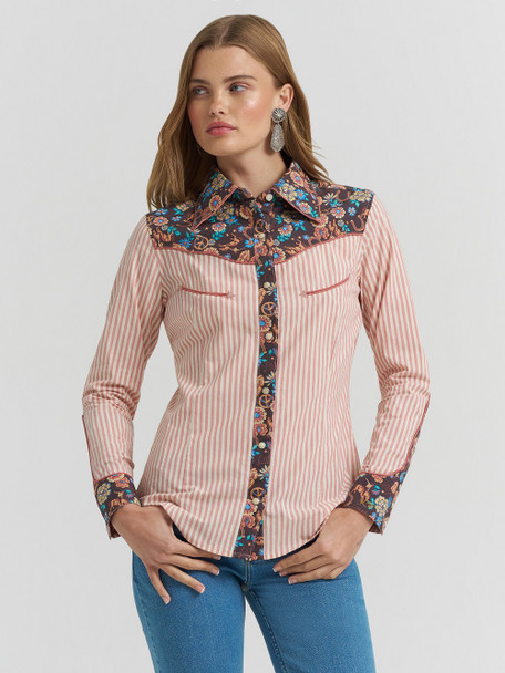 WRANGLER LAINEY WILSON PRAIRIE PRINT - LADIES SHIRT  - 112375560
