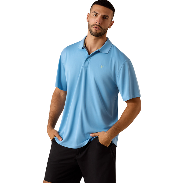 ARIAT TEK BLISSFUL BLUE - MENS POLO  - 10071394