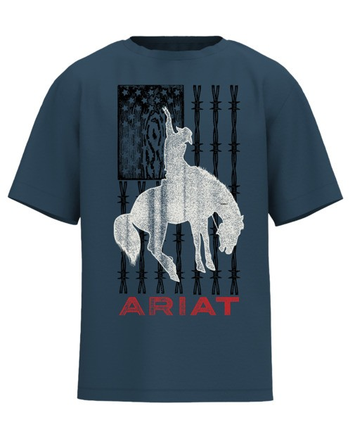 ARIAT DIGI SHIELD GRAY HEATHER - KIDS BOYS TEE - 10073541