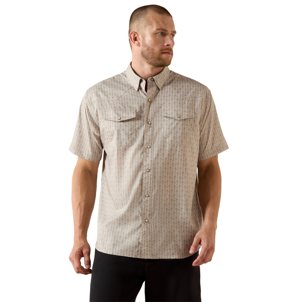 ARIAT VENTEK WESTERN ISLAND FOSSIL - MENS SHIRT  - 10071045