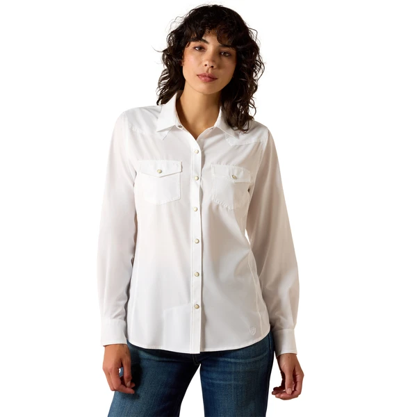 ARIAT WESTERN VENTEK WHITE - LADIES SHIRT  - 10071068