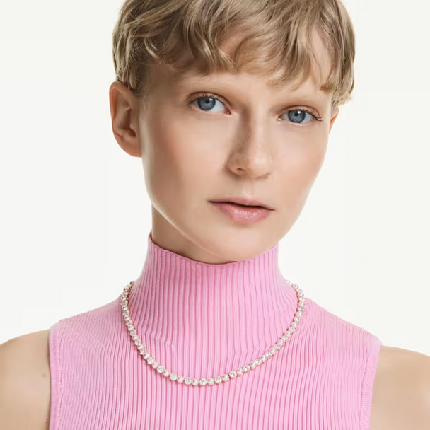 SWAROVSKI MATRIX TENNIS CRYSTAL PEARL - ACCESSORIES JEWELRY NECKLACE - 5742039