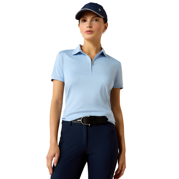 ARIAT BANDERA 1/4 ZIP POLO BLUE - LADIES POLO  - 10071550