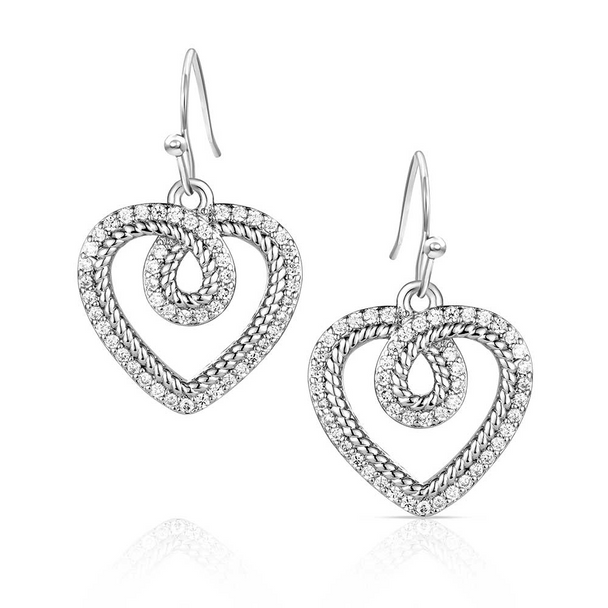 MONTANA SILVERSMITHS HEART OF RADIANCE CRYSTAL - ACCESSORIES JEWELRY EARRINGS - ER6472