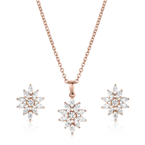 MONTANA SILVERSMITHS CRIMSON SUN JEWLERY SET - ACCESSORIES JEWELRY NECKLACE - JS6459