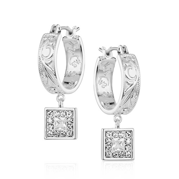 MONTANA SILVERSMITHS DESERT WHIRL ENGRAVED HOOP - ACCESSORIES JEWELRY EARRINGS - ER6456