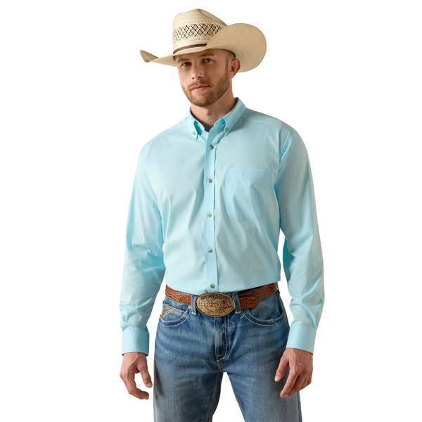 ARIAT EVERYTHING CLASIC CRYSTAL BLUE - MENS SHIRT  - 10072735
