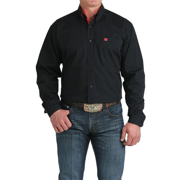 CINCH BLACK SOLID RED - MENS SHIRT  - MTW1106042