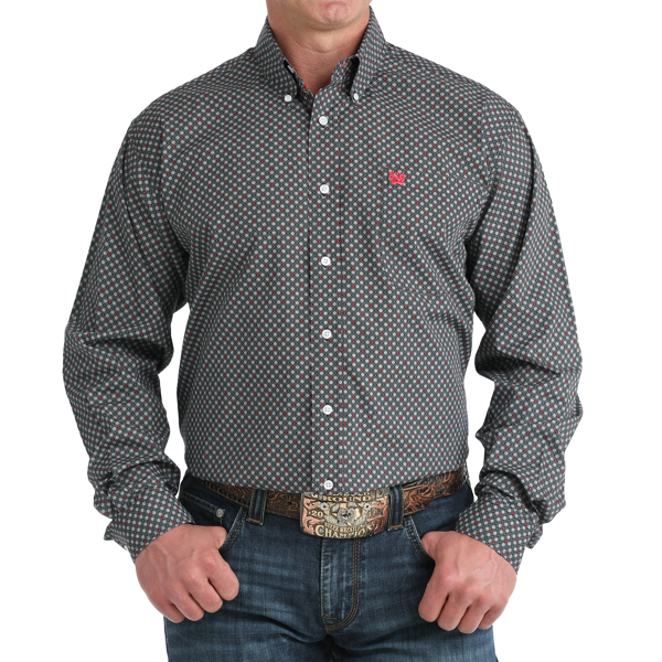 CINCH BLACK DIAMOND PRINT - MENS SHIRT  - MTW1106043