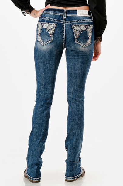 GRACE IN LA 430 PAISLEY - LADIES JEANS  - EB52031