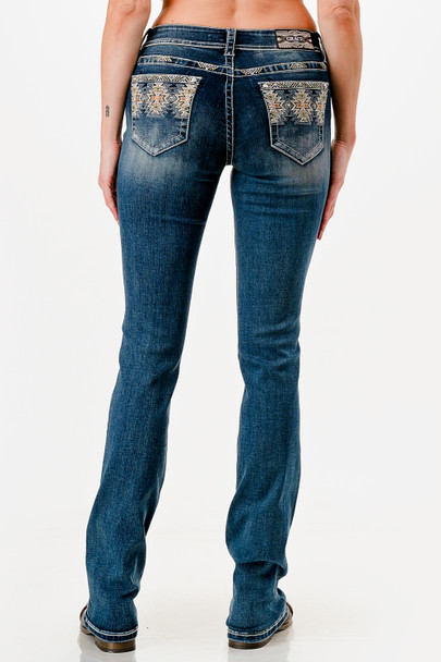 GRACE IN LA 430 AZTEC EMBROIDERY - LADIES JEANS  - EB81810