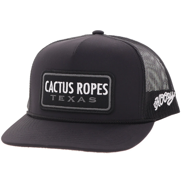 HOOEY CACTUS ROPES BLACK/WHITE - HATS CAP  - CR125