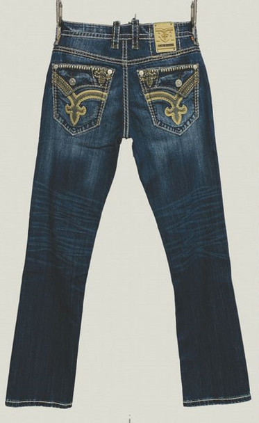 ROCK REVIVAL PRAIRE BOOT CUT DARK WASH - MENS JEANS  - RP5730B201R