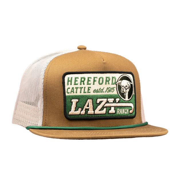 LAZY J RANCH WEAR COYOTE BROWN & WHITE SHAFTER - HATS CAP  - BRNWHT4-SHAFTER