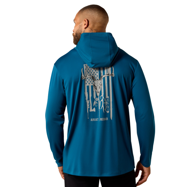ARIAT REBAR SUNBLOCKER LEGION BLUE - MENS SHIRT  - 10071108