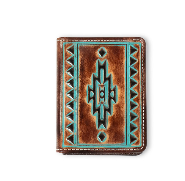 ARIAT BIFOLD TURQUOISE SOUTHWEST - ACCESSORIES WALLET  - A3560102