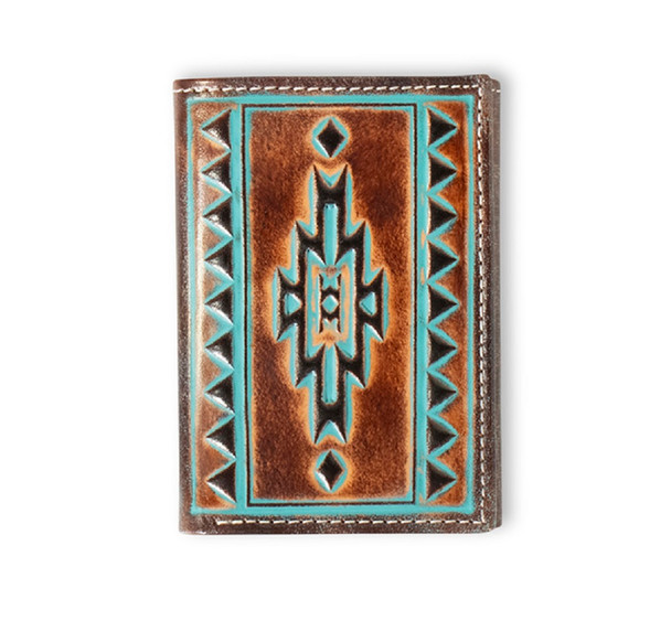 ARIAT TRIFOLD TURQUOISE SOUTHWEST - ACCESSORIES WALLET  - A3560202