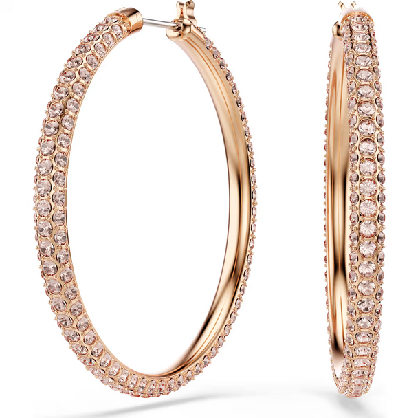 SWAROVSKI DEXTERA HOOP PAVE ROSE GOLD - ACCESSORIES JEWELRY EARRINGS - 5383938