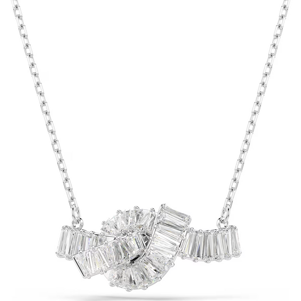 SWAROVSKI MATRIX BAGUETTE KNOT SILVER - ACCESSORIES JEWELRY NECKLACE - 5728553