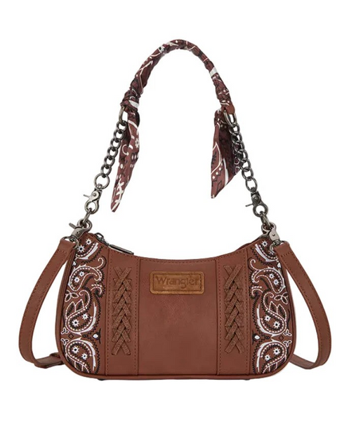 MONTANA WEST DESERT PAISLEY SHOULDER BROWN - LADIES PURSES  - WG331-818BR