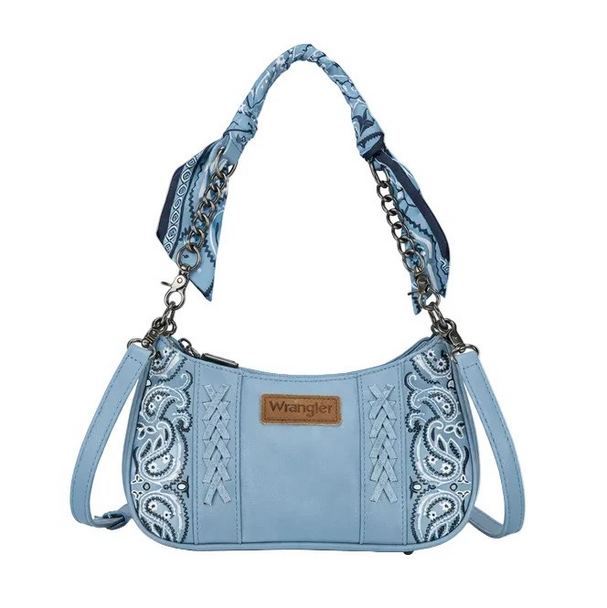 MONTANA WEST DESERT PAISLEY SHOULDER BLUE - LADIES PURSES  - WG331-818JN