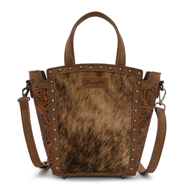 MONTANA WEST GENUINE HAIR-ON COWHIDE BROWN - LADIES PURSES  - WG252-8014BR