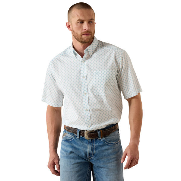 ARIAT PACKERT CLASSIC WHITE PRINT - MENS SHIRT  - 10071728