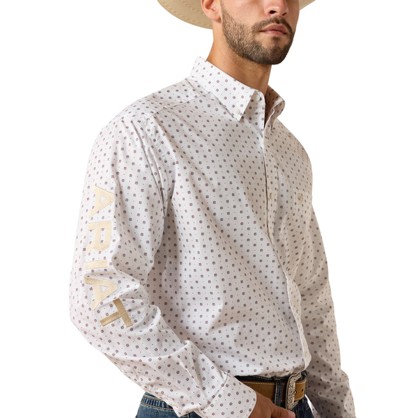 ARIAT TEAM LOGO WAKE WHITE KHAK - MENS SHIRT  - 10071715