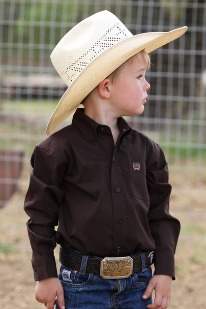 CINCH INFANT BROWN SOLID - KIDS BOYS SHIRT - MTW7062408